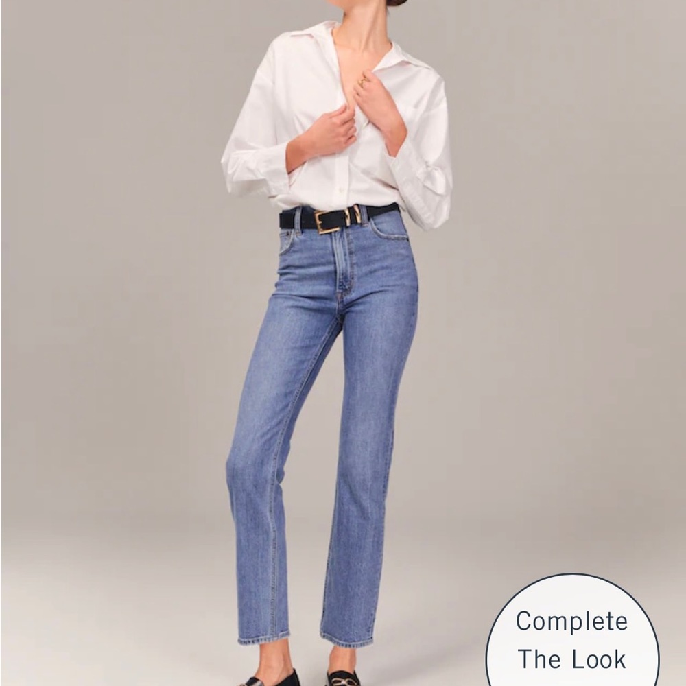 Abercrombie Ultra High Rise Ankle Straight Jeans